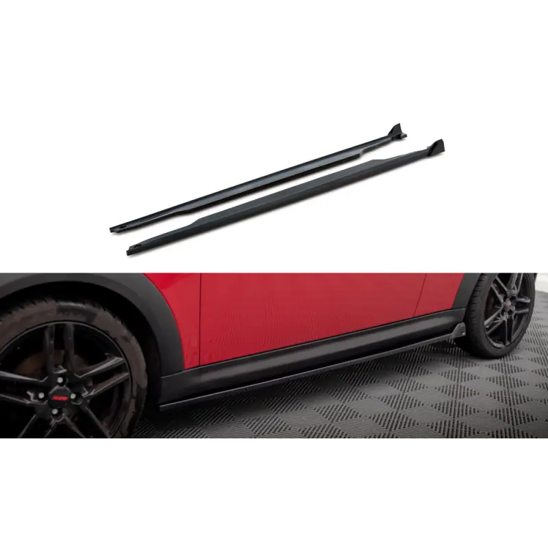 Achat Immédiat RAJOUTS DES BAS DE CAISSE MINI ONE R56 - MAXTONDESIGN - FINITION NOIR BRILLANT