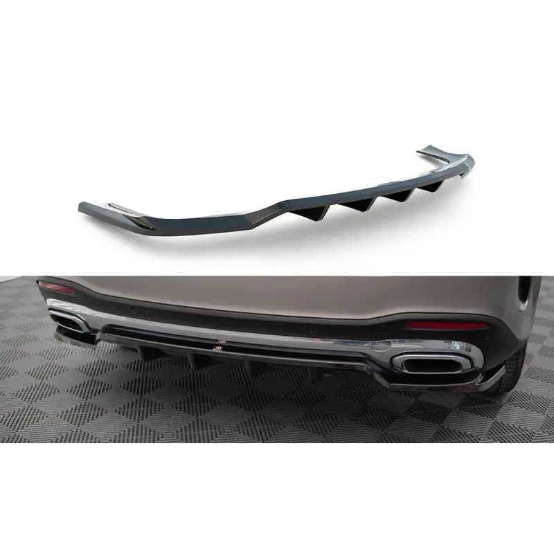 Top Vente CENTRAL ARRIERE SPLITTER (AVEC UNE BARRE VERTICALE) MERCEDES-BENZ GLE SUV AMG-LINE W167 - MAXTONDESIGN - FINITION: NOIR BRILLANT