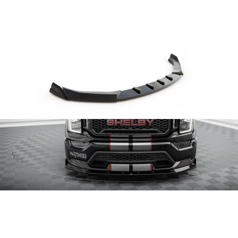 Nouvelle Collection LAME DU PARE-CHOCS AVANT SHELBY F150 SUPER SNAKE - MAXTONDESIGN - FINITION NOIR BRILLANT