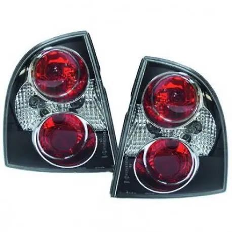 SET 2 FEUX ARRIERES DESIGN FOND NOIR - TRANSPARENT VW PASSAT 3BG BERLINE (00-05) Must-Have