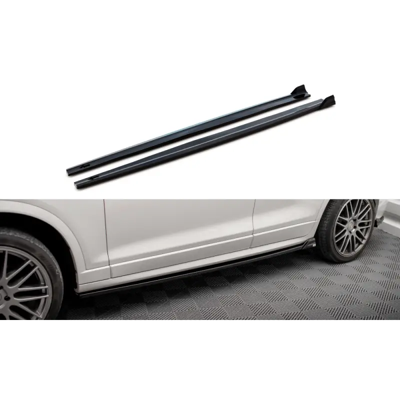 RAJOUTS DES BAS DE CAISSE BMW X3 M-PACK F25 - MAXTONDESIGN - FINITION NOIR BRILLANT Bon Plan