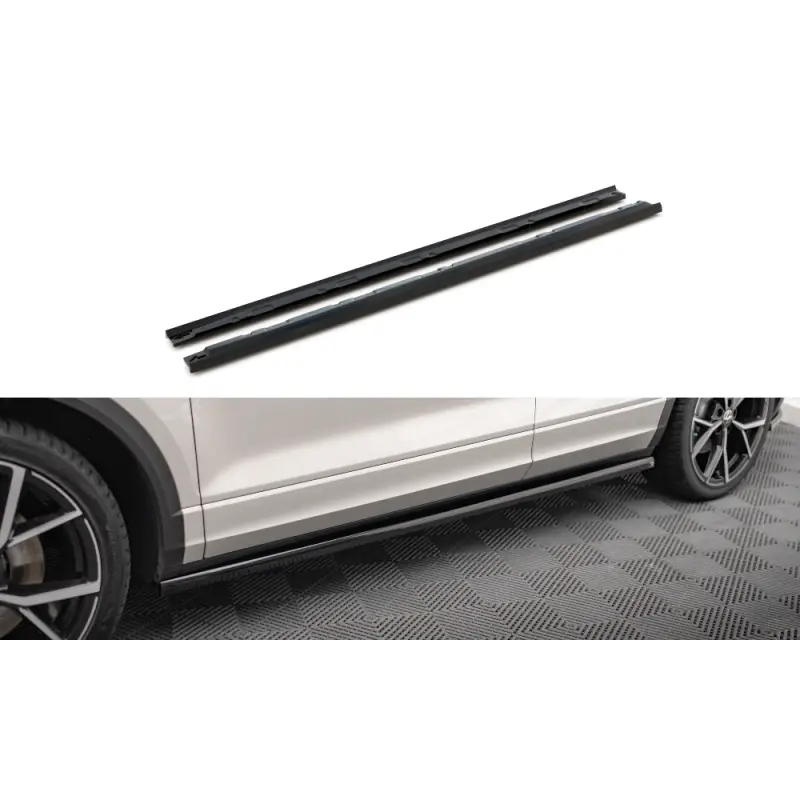 RAJOUTS DES BAS DE CAISSE VOLKSWAGEN T-ROC R MK1 + R MK1 FACELIFT - AUSSI R-LINE - MAXTONDESIGN - FINITION NOIR BRILLANT Dernier Modèle