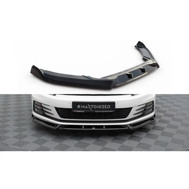 Soldes LAME DU PARE-CHOCS AVANT V.2 VOLKSWAGEN SCIROCCO MK3 FACELIFT - MAXTONDESIGN - FINITION NOIR BRILLANT