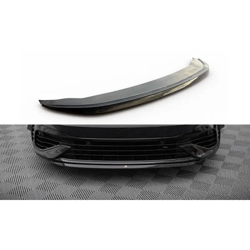 LAME DU PARE-CHOCS AVANT V.7 VOLKSWAGEN GOLF R MK8 - MAXTONDESIGN - FINITION NOIR BRILLANT Vente Directe