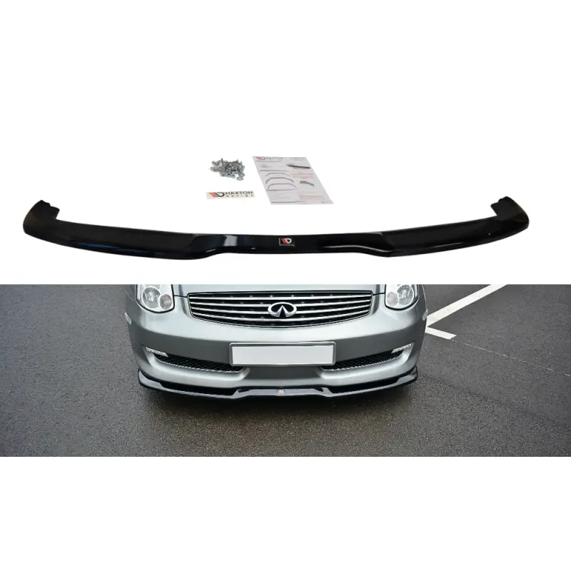 Retour Gratuit LAME DU PARE-CHOCS AVANT - SPLITTER V.1 INFINITI G35 COUPE - MAXTON DESIGN - FINITION NOIR BRILLANT