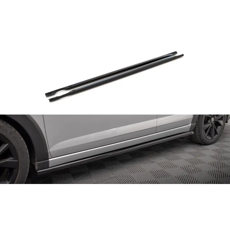 RAJOUTS DES BAS DE CAISSE VOLKSWAGEN TAIGO R-LINE MK1 - MAXTONDESIGN - FINITION NOIR BRILLANT Jusqu’à Épuisement Des Stocks