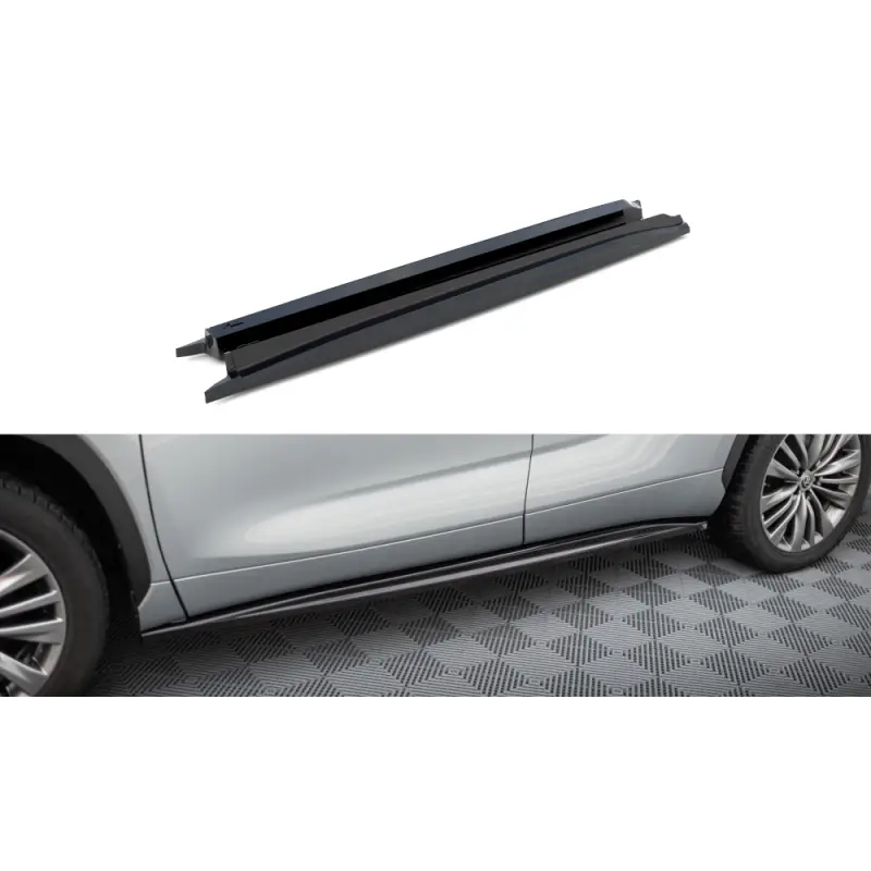 Expédié Aujourd’hui RAJOUTS DES BAS DE CAISSE TOYOTA HIGHLANDER MK4 - MAXTONDESIGN - FINITION NOIR BRILLANT