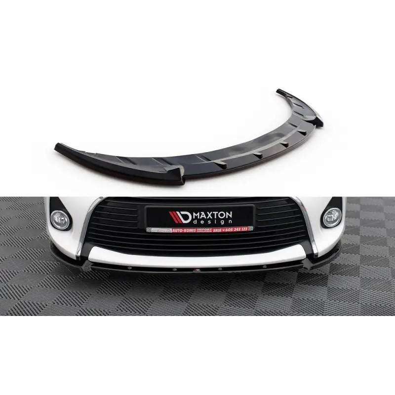 Vente Directe LAME DU PARE-CHOCS AVANT TOYOTA YARIS MK3 FACELIFT - MAXTONDESIGN - FINITION NOIR BRILLANT
