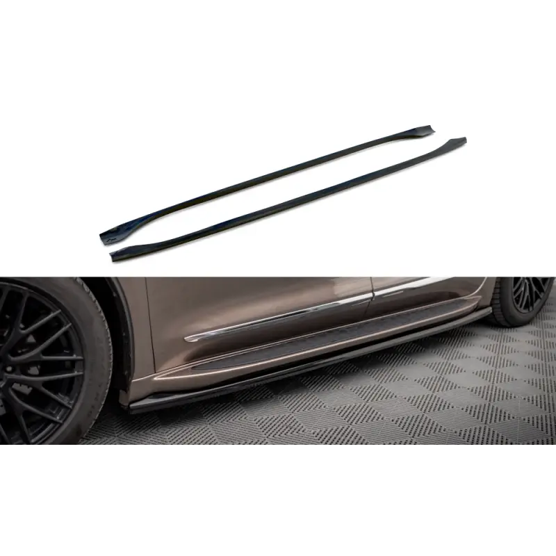 RAJOUTS DES BAS DE CAISSE CHRYSLER PACIFICA MK2 - MAXTONDESIGN - FINITION NOIR BRILLANT Top Vente