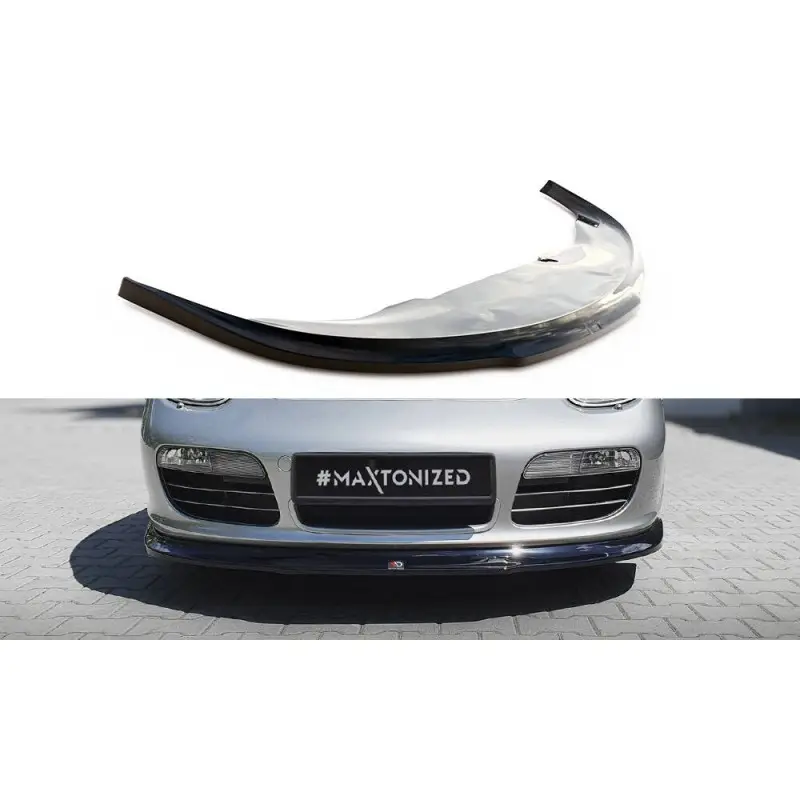 Dernier Modèle LAME DU PARE-CHOCS AVANT PORSCHE BOXSTER 987 - MAXTONDESIGN - FINITION NOIR BRILLANT
