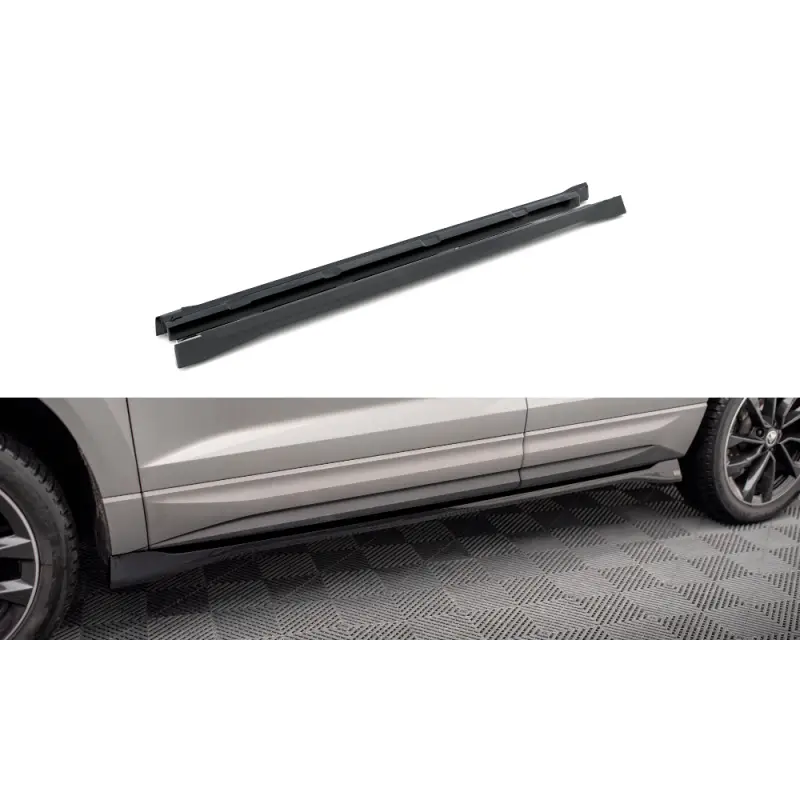 Expédition Rapide RAJOUTS DES BAS DE CAISSE SKODA KAROQ SPORTLINE MK1 FACELIFT - MAXTONDESIGN - FINITION NOIR BRILLANT