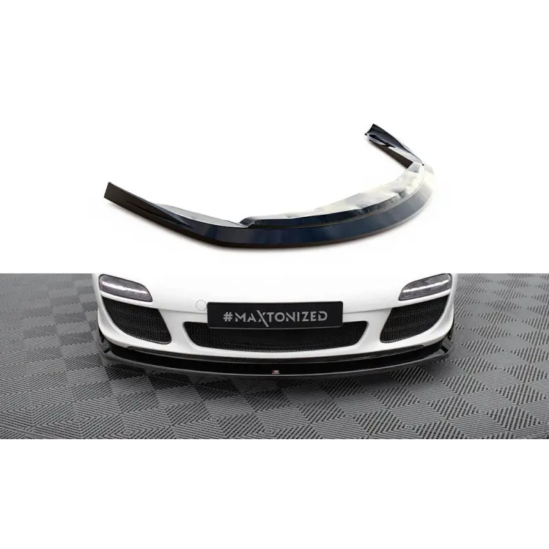 LAME DU PARE-CHOCS AVANT V.2 PORSCHE 911 CARRERA 997 FACELIFT - MAXTONDESIGN - FINITION NOIR BRILLANT Offre Exclusive