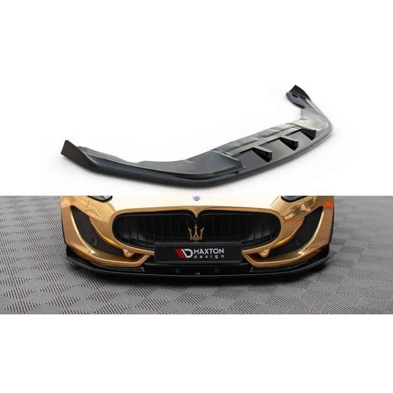 Offre Limitée LAME DU PARE-CHOCS AVANT V.1 MASERATI GRANTURISMO MK1 FACELIFT - MAXTONDESIGN - FINITION NOIR BRILLANT