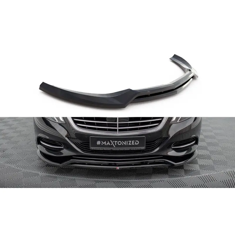 LAME DU PARE-CHOCS AVANT MERCEDES-BENZ S W222 - MAXTONDESIGN - FINITION: NOIR BRILLANT Satisfait Ou Remboursé