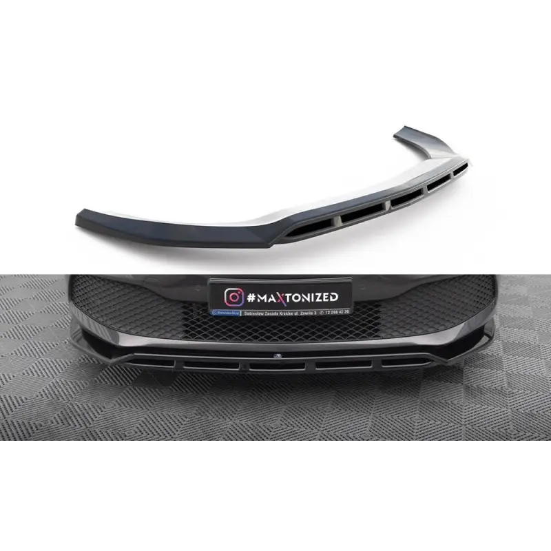 LAME DU PARE-CHOCS AVANT V.2 MERCEDES-BENZ V-CLASS W447 FACELIFT - MAXTONDESIGN - FINITION NOIR BRILLANT Promotion