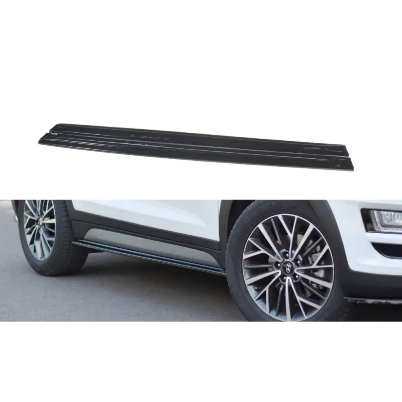 SET DES DIFFUSEUR DES BAS DE CAISSE HYUNDAI TUCSON MK3 FACELIFT - MAXTON DESIGN - FINITION NOIR BRILLANT Offre Spéciale