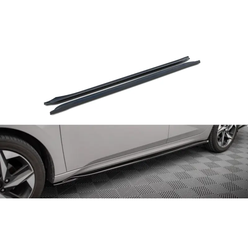Commande En Gros RAJOUTS DES BAS DE CAISSE HYUNDAI ELANTRA MK7 - MAXTONDESIGN - FINITION NOIR BRILLANT