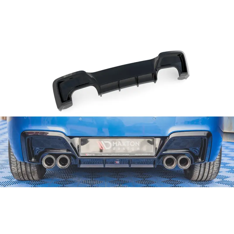 Prix Cassé DIFFUSEUR ARRIERE V2 POUR BMW SERIE 1 F20 F21 (11-15) PACK M - MAXTON DESIGN - FINITION NOIR BRILLANT