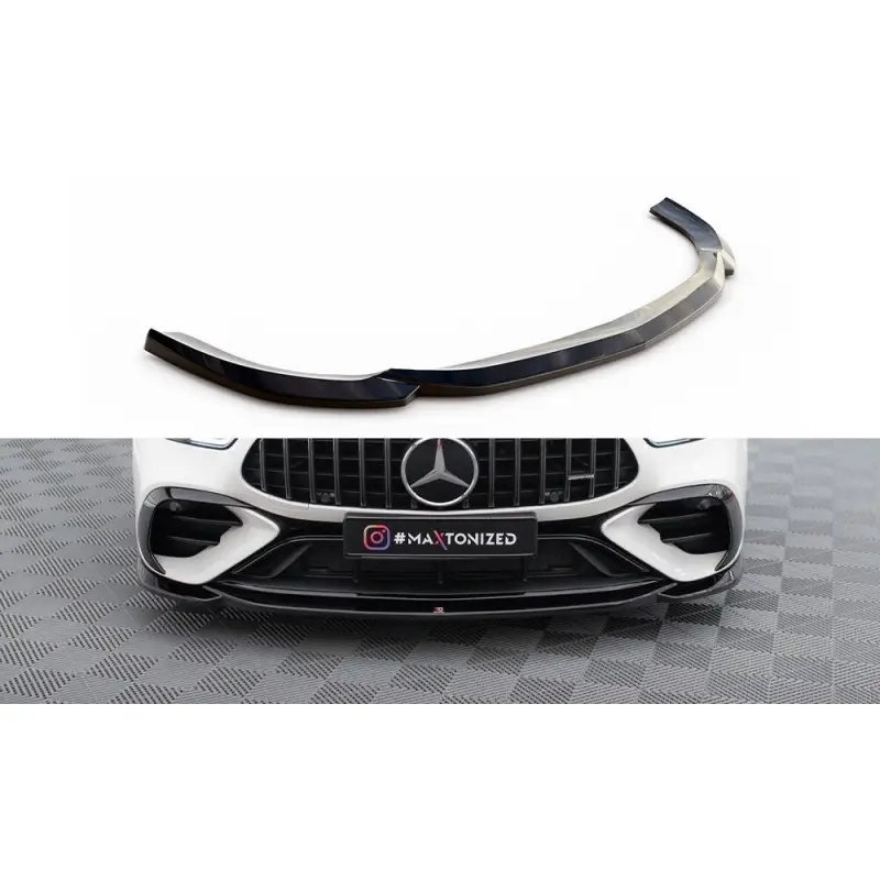 LAME DU PARE-CHOCS AVANT V.1 MERCEDES-AMG GT 43 4 DOOR COUPE V8 STYLING PACKAGE - MAXTONDESIGN - FINITION NOIR BRILLANT Vente Flash