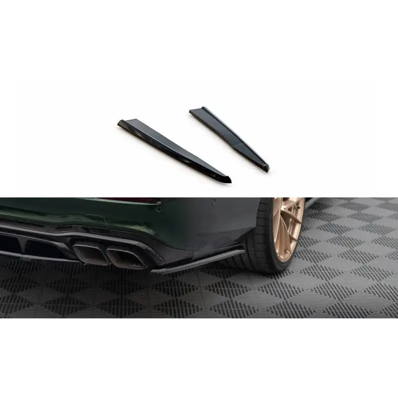 LAMES DE PARE-CHOCS ARRIERE LATERALES MERCEDES-AMG E63 W213 FACELIFT - MAXTONDESIGN - FINITION: NOIR BRILLANT Livraison Gratuite