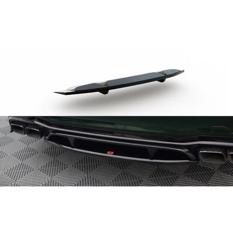 Acheter Direct CENTRAL ARRIERE SPLITTER (AVEC UNE BARRE VERTICALE) MERCEDES-AMG E63 W213 FACELIFT - MAXTONDESIGN - FINITION: NOIR BRILLANT