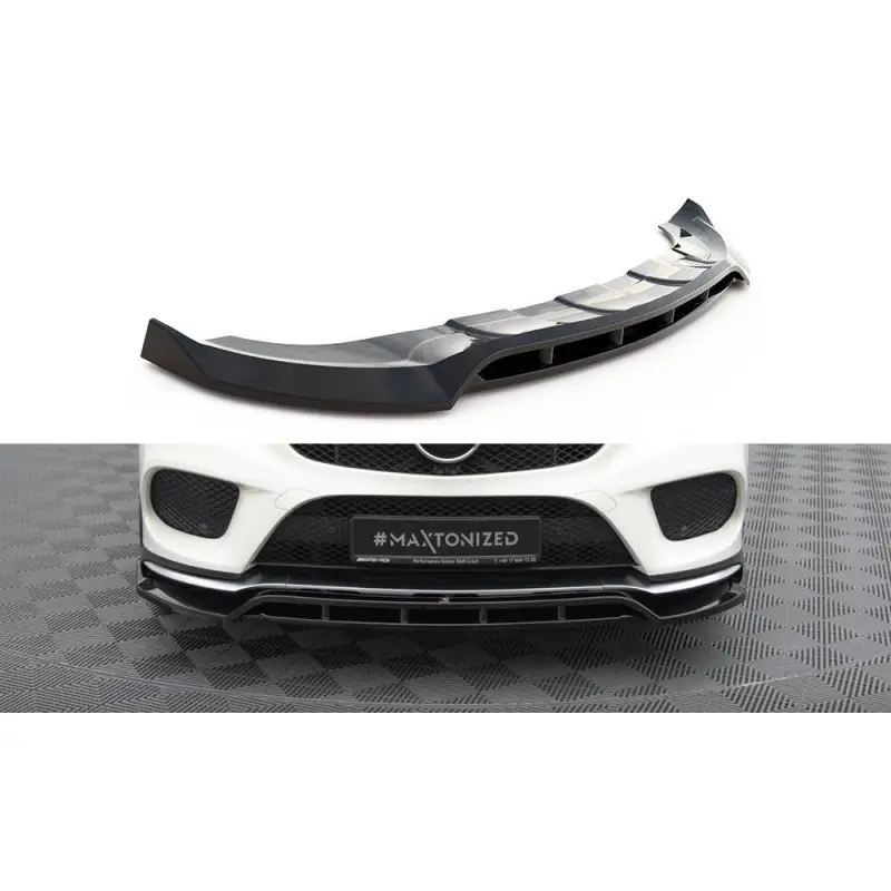 LAME DU PARE-CHOCS AVANT V.2 MERCEDES-BENZ GLE COUPE 43 AMG - AMG-LINE C292 - MAXTONDESIGN - FINITION: NOIR BRILLANT Soldes