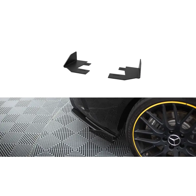 REAR SIDE FLAPS MERCEDES-AMG CLA 45 C117 FACELIFT - MAXTONDESIGN - FINITION: NOIR BRILLANT Bon Marché