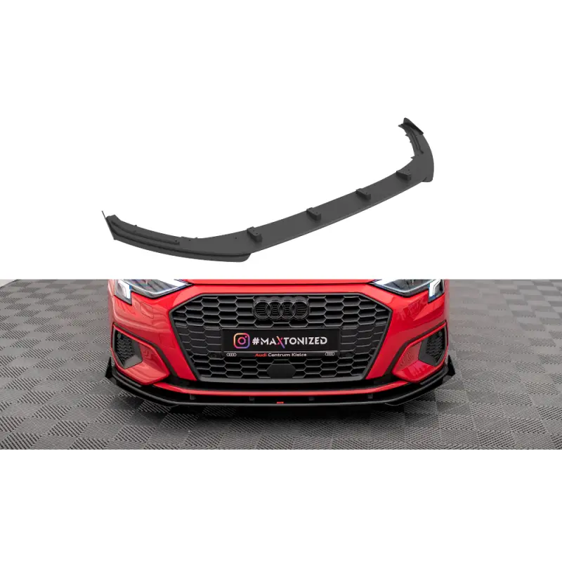 STREET PRO LAME DU PARE-CHOCS AVANT V.1 + FLAPS AUDI A3 8Y - MAXTONDESIGN Prix Bas