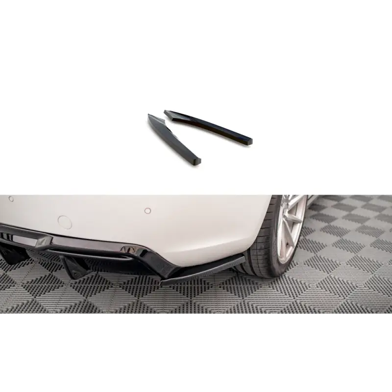 Petit Prix LAMES DE PARE-CHOCS ARRIÈRE LATÉRALES AUDI A5 COUPE 8T FACELIFT - MAXTONDESIGN - FINITION NOIR BRILLANT