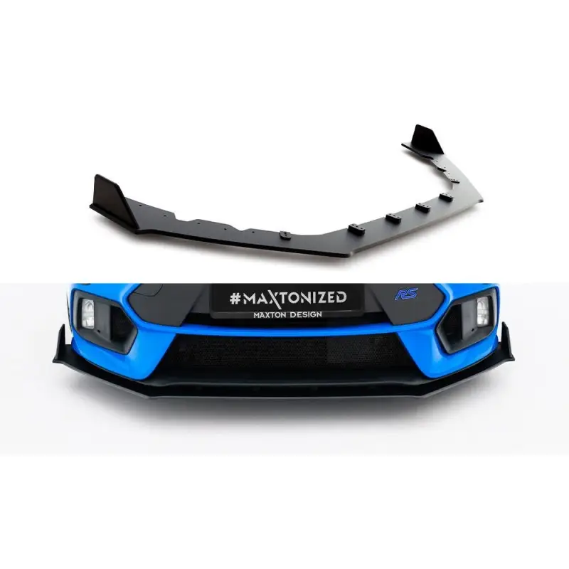 Nouvel Arrivage SPORT DURABILITE LAME DU PARE-CHOCS AVANT - SPLITTER V.2 FORD FOCUS RS MK3 - MAXTONDESIGN