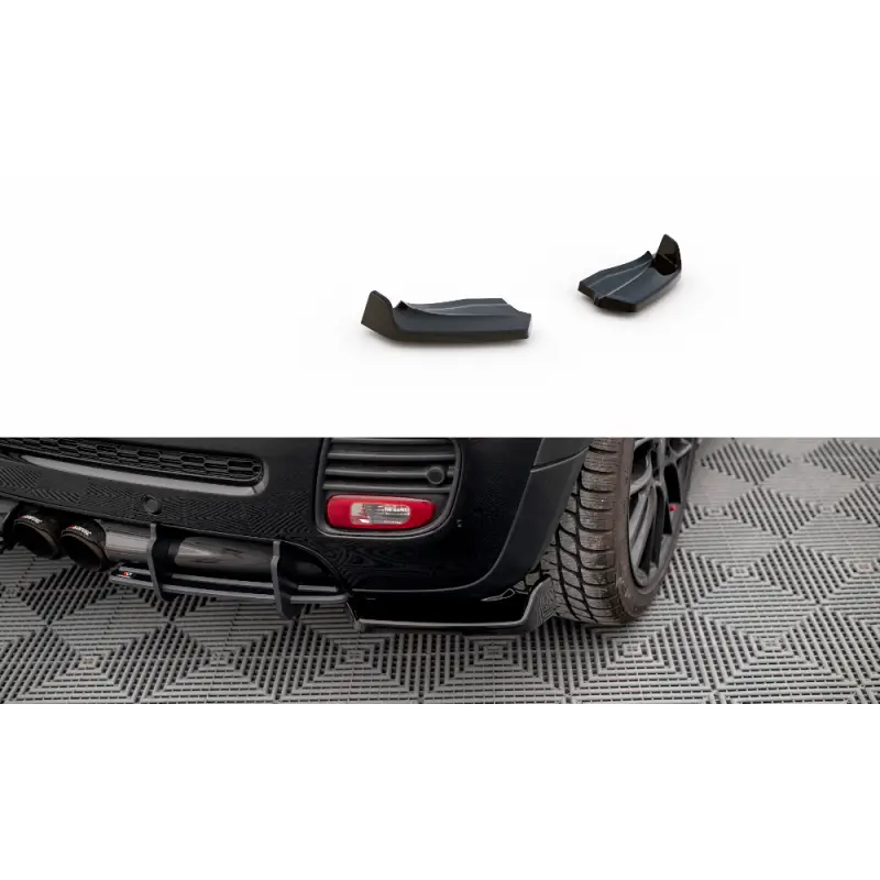 LAMES DE PARE-CHOCS ARRIÈRE LATÉRALES V.2 MINI COOPER JOHN COOPER WORKS R56 - MAXTONDESIGN - FINITION NOIR BRILLANT Petit Prix