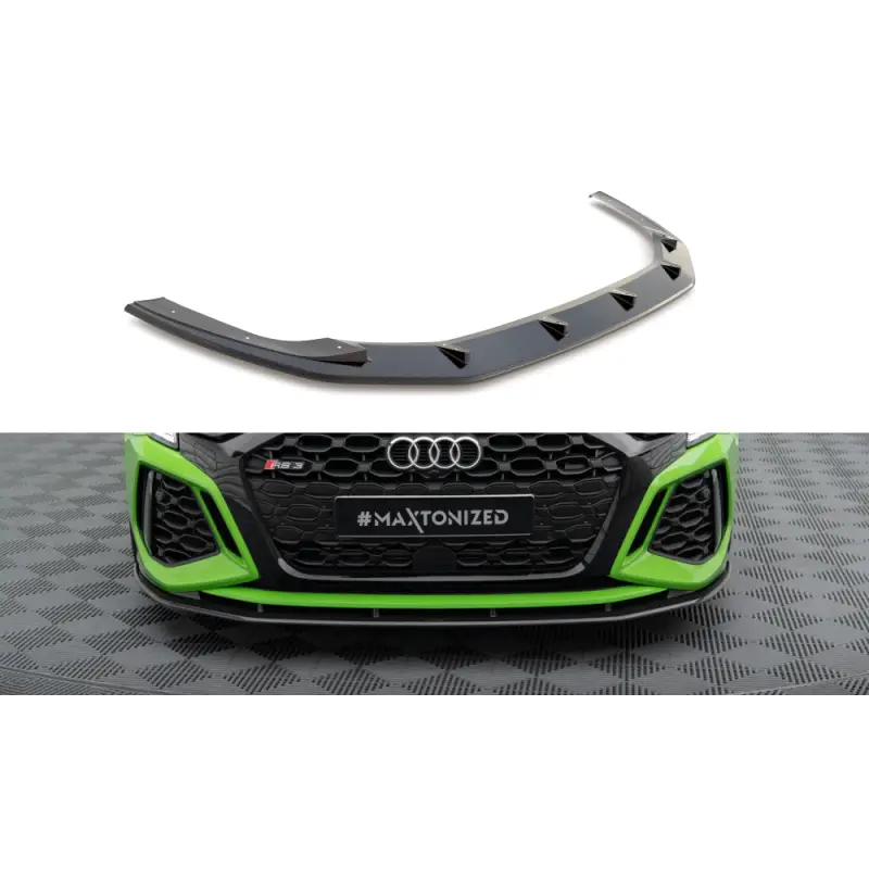 Pas Cher LAME DU PARE-CHOCS AVANT EN FIBRE DE CARBON AUDI RS3 8Y - MAXTONDESIGN