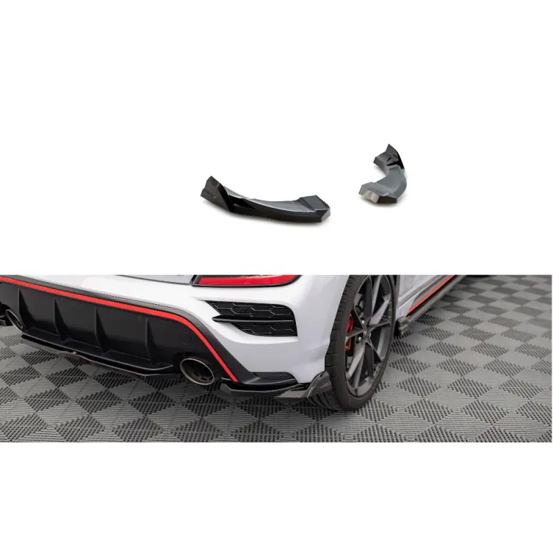 Retour Gratuit LAMES DE PARE-CHOCS ARRIÈRE LATÉRALES V.2 HYUNDAI KONA MK1 - MAXTONDESIGN - FINITION NOIR BRILLANT