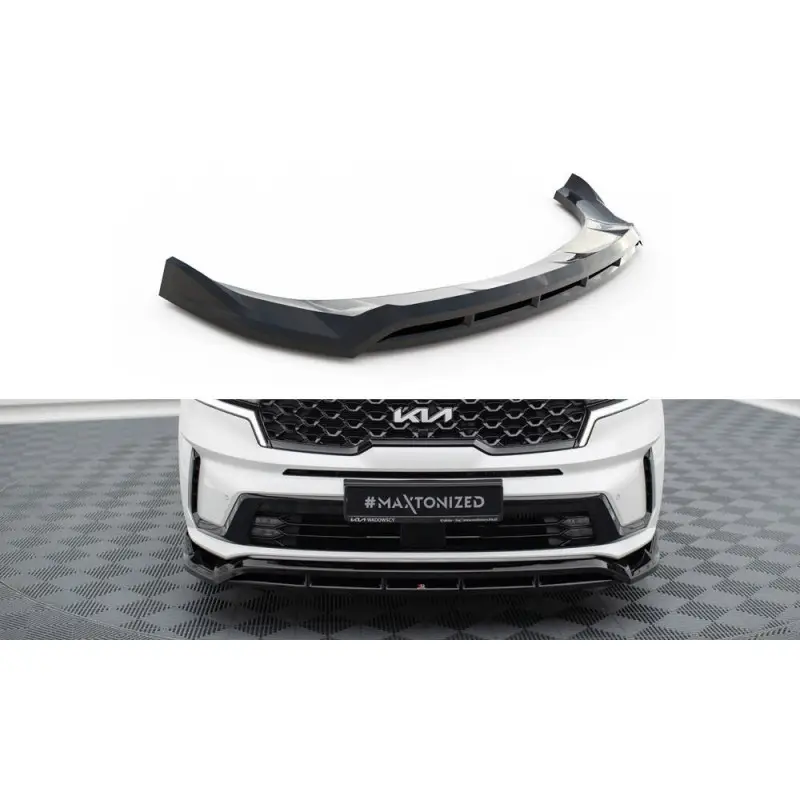 Livraison Gratuite LAME DU PARE-CHOCS AVANT KIA SORENTO MK4 - MAXTONDESIGN - FINITION NOIR BRILLANT