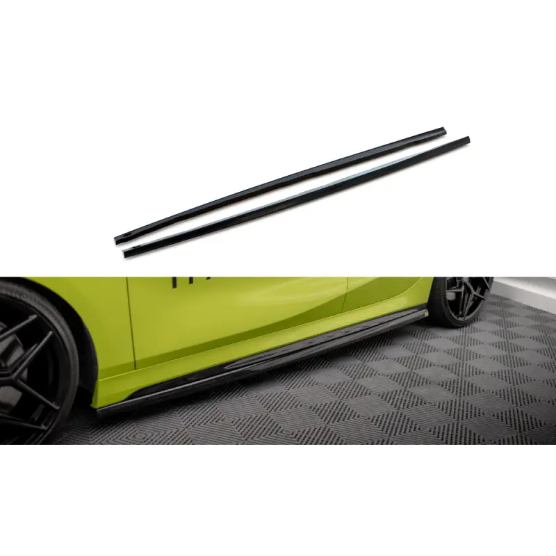 RAJOUTS DES BAS DE CAISSE V.4 BMW 1 F40 M-PACK/ M135I- MAXTONDESIGN - FINITION NOIR BRILLANT Prix Réduit