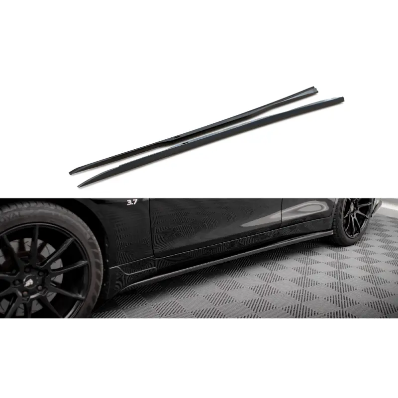 Super Prix RAJOUTS DES BAS DE CAISSE INFINITI Q50 S MK1 - MAXTONDESIGN - FINITION NOIR BRILLANT
