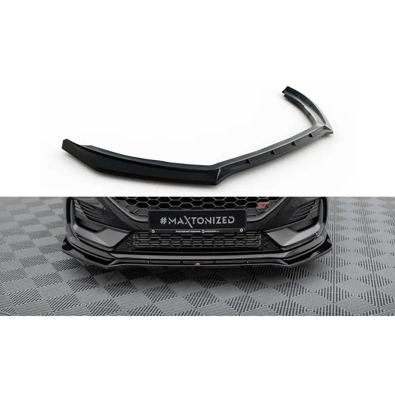 LAME DU PARE-CHOCS AVANT V.4 FORD FIESTA ST MK8 FACELIFT - MAXTONDESIGN - FINITION NOIR BRILLANT Produit De Marque