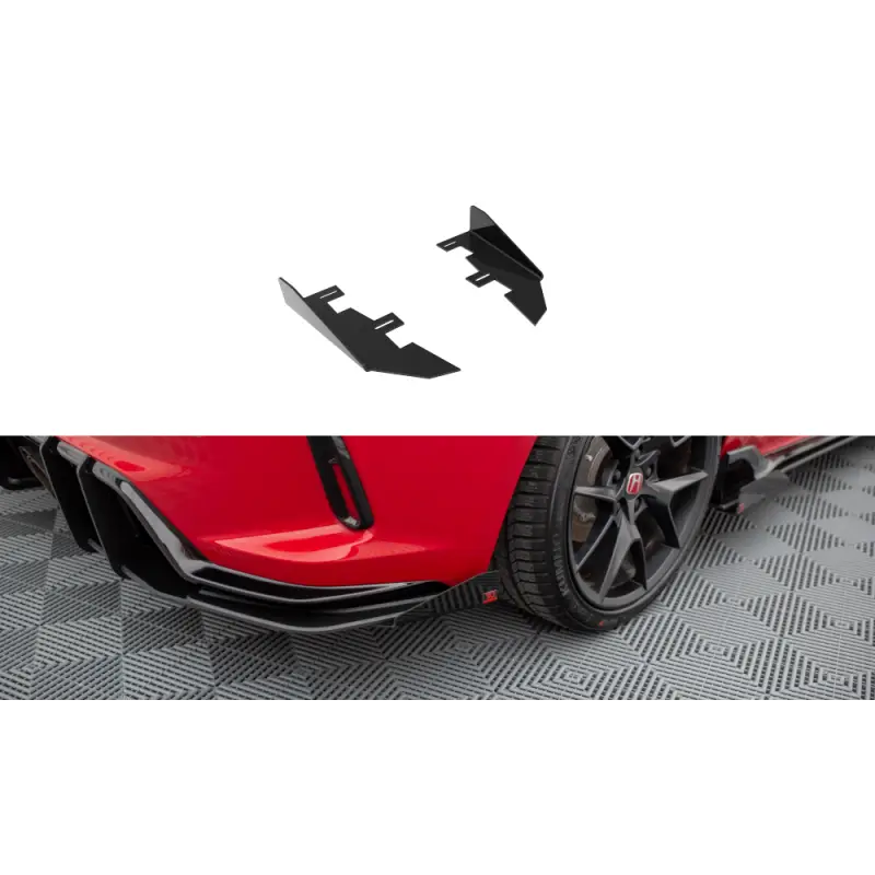 REAR SIDE FLAPS HONDA CIVIC TYPE-R MK 11 - MAXTONDESIGN - FINITION: NOIR BRILLANT Solde