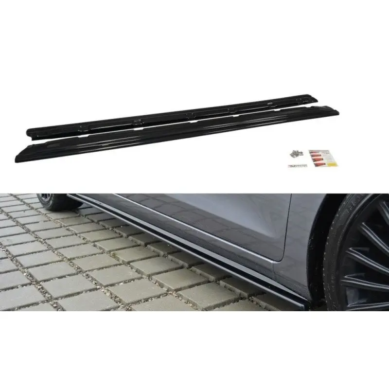 RAJOUTS DES BAS DE CAISSE POUR HYUNDAI I30 MK.2 - MAXTON DESIGN - FINITION NOIR BRILLANT Offre Spéciale