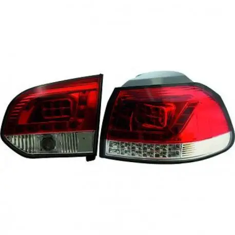 FEUX ARRIERES DESIGN - ROUGE BLANC À LED VW GOLF 6 (08-12) SAUF BREAK & CABRIOLET - MOD2 Acheter En Ligne