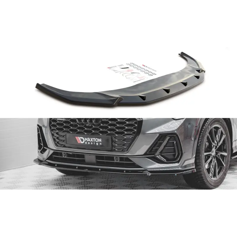 Produit De Marque LAME DU PARE-CHOCS AVANT V.2 AUDI Q3 S-LINE F3 - AUSSI Q3 SPORTBACK - MAXTON DESIGN - FINITION NOIR BRILLANT