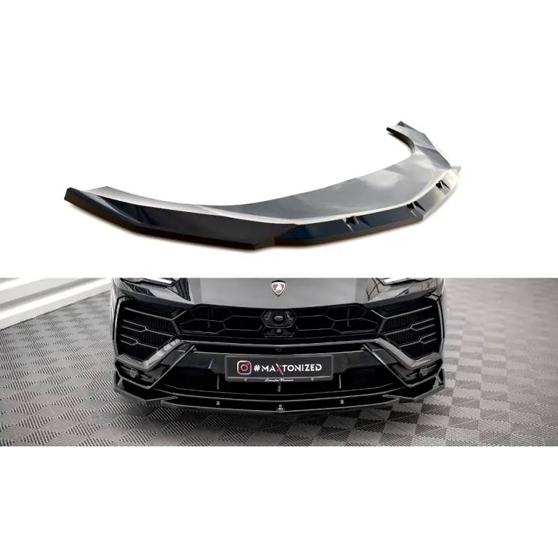 LAME DU PARE-CHOCS AVANT V.2 LAMBORGHINI URUS MK1 - MAXTONDESIGN - FINITION: NOIR BRILLANT Paiement Sécurisé