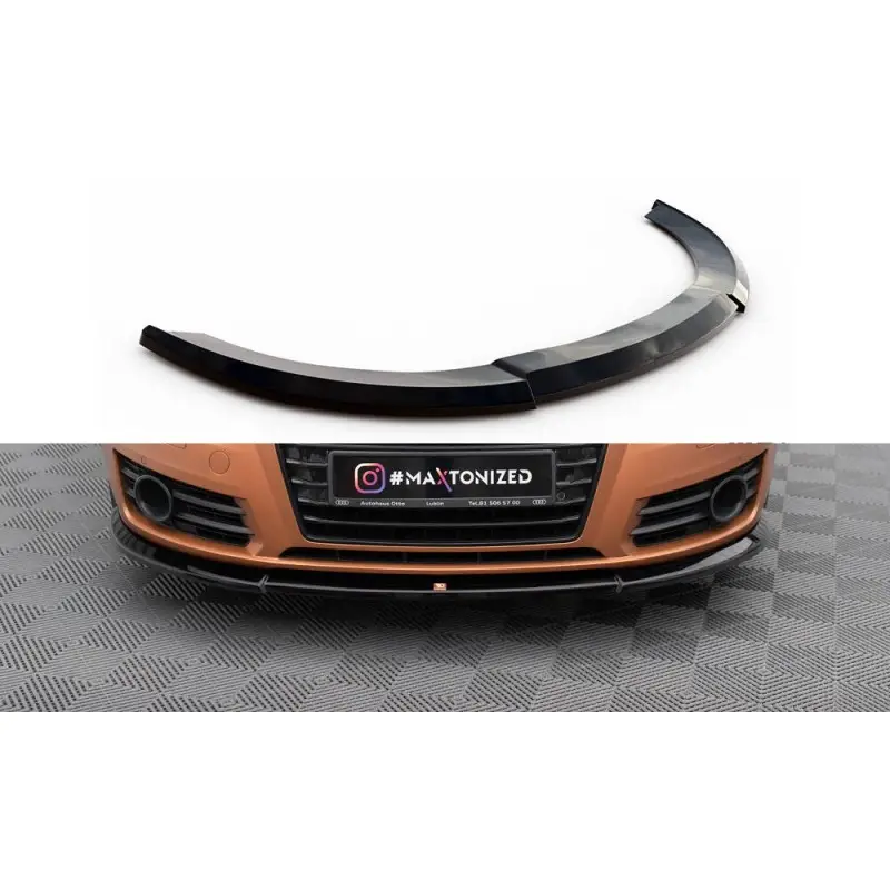 Satisfait Ou Remboursé LAME DU PARE-CHOCS AVANT V.1 AUDI A7 C7 - MAXTONDESIGN - FINITION NOIR BRILLANT