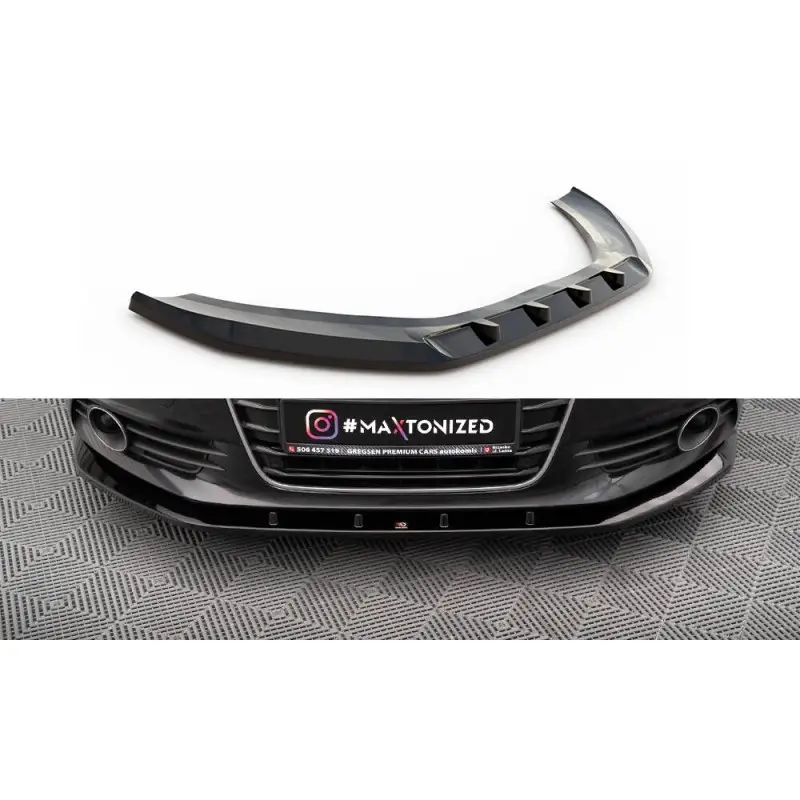 LAME DU PARE-CHOCS AVANT V.3 AUDI A6 C7 - MAXTONDESIGN - FINITION NOIR BRILLANT Offre Exclusive