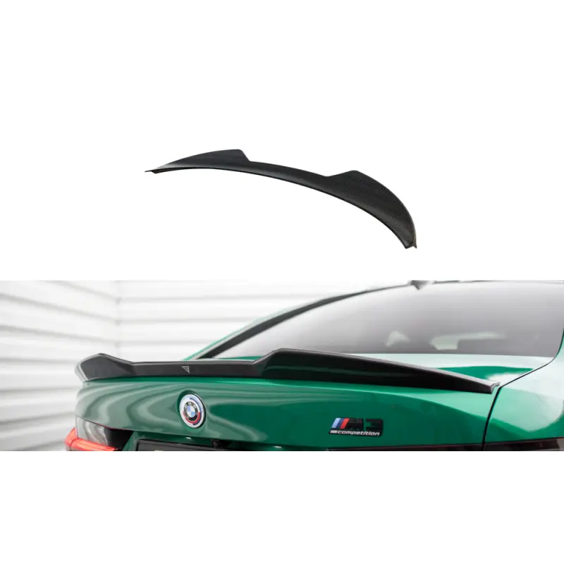FIBRE DE CARBONE BECQUET DE HAYON BMW M3 G80 - MAXTONDESIGN - VERITABLE CARBON Expédié Aujourd’hui