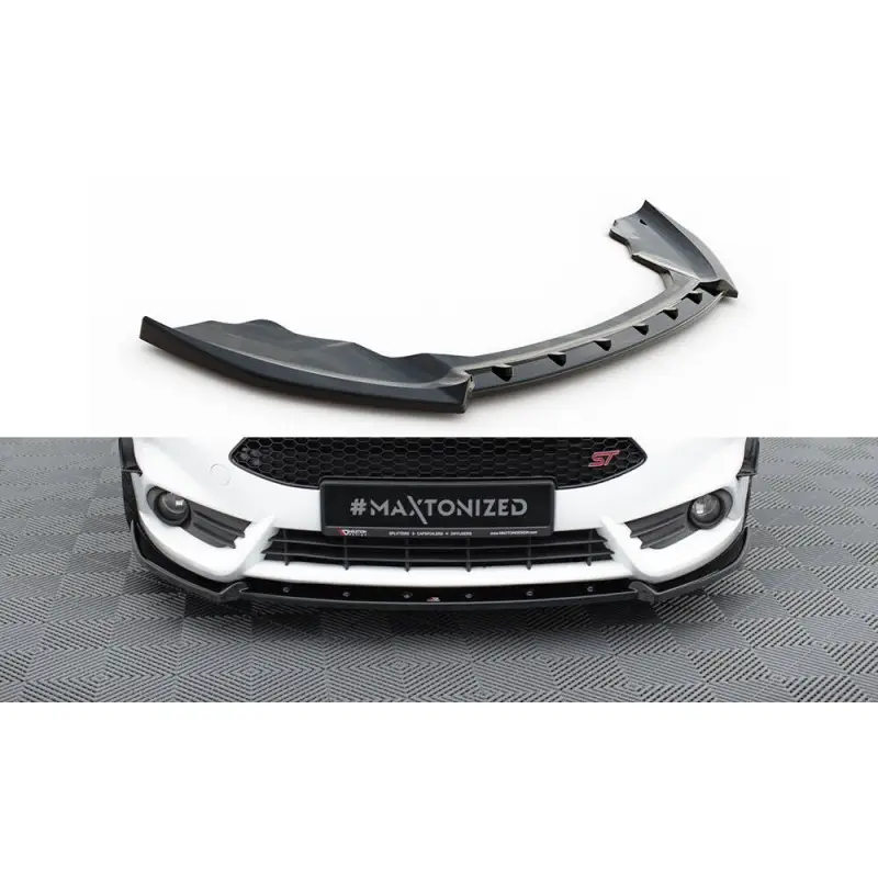 LAME DU PARE-CHOCS AVANT V.4 FORD FIESTA ST MK7 FACELIFT - MAXTONDESIGN - FINITION NOIR BRILLANT Offre Limitée