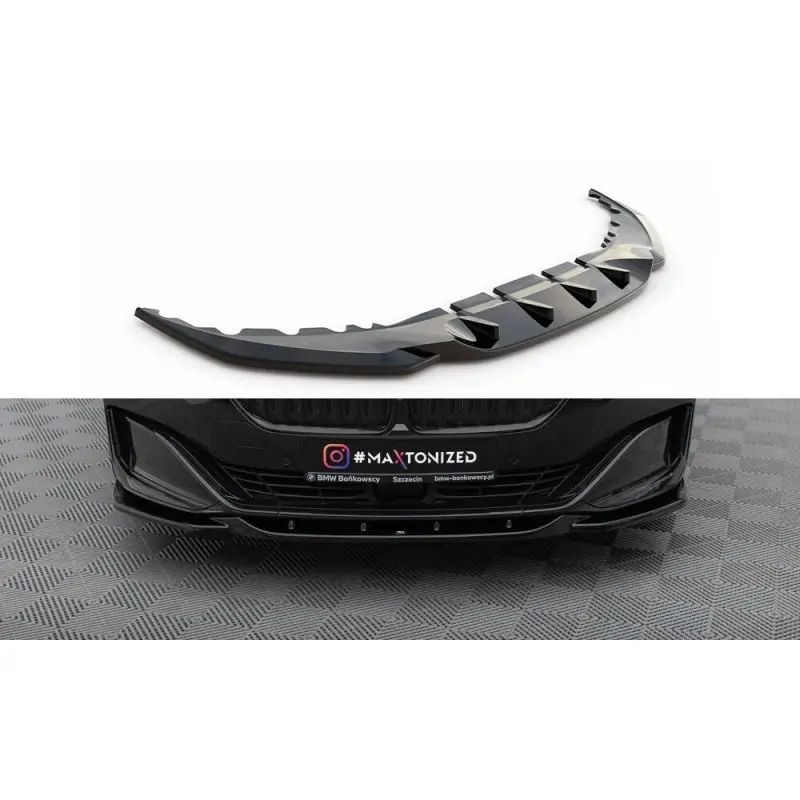 LAME DU PARE-CHOCS AVANT V.2 BMW 7 G11 FACELIFT - MAXTONDESIGN - FINITION NOIR BRILLANT Livraison Gratuite