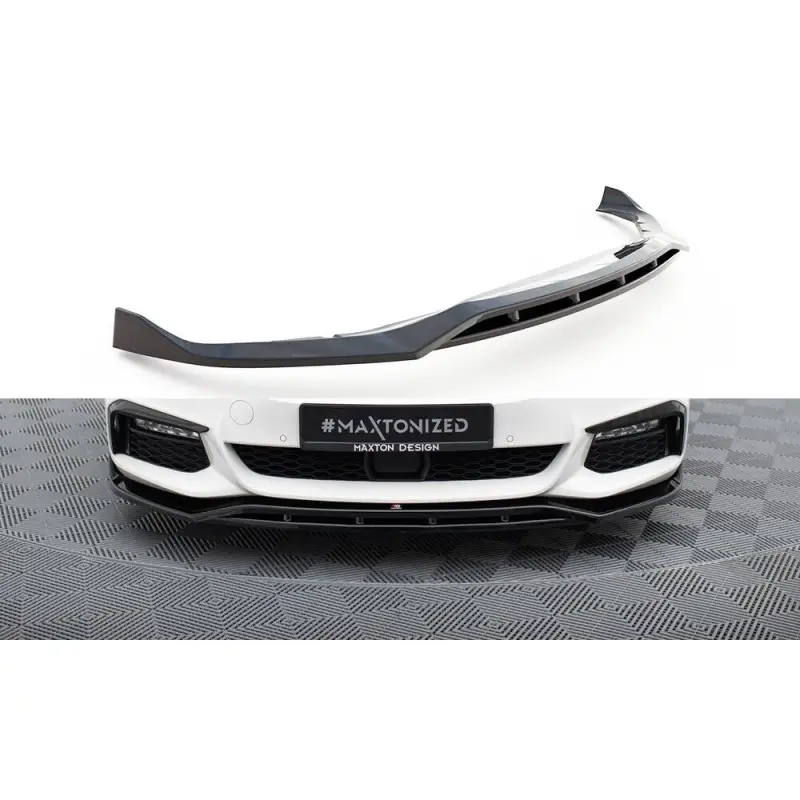 Livraison Express LAME DU PARE-CHOCS AVANT V.3 BMW 5 M-PACK G30 / G31 - MAXTONDESIGN - FINITION NOIR BRILLANT