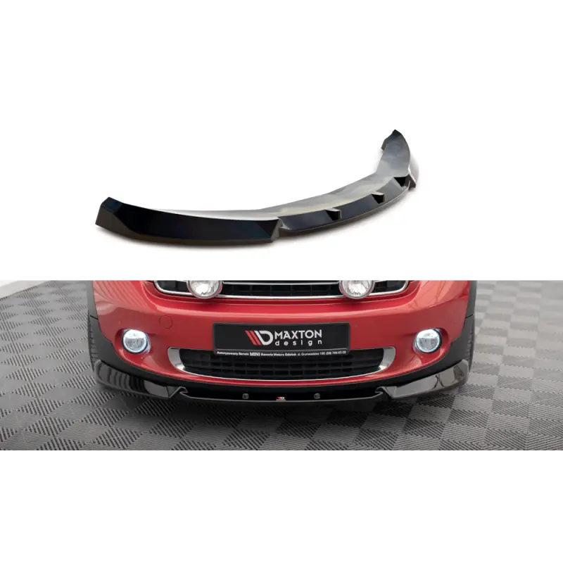 Acheter En Ligne LAME DU PARE-CHOCS AVANT MINI COOPER COUNTRYMAN R60 FACELIFT - MAXTONDESIGN - FINITION: NOIR BRILLANT