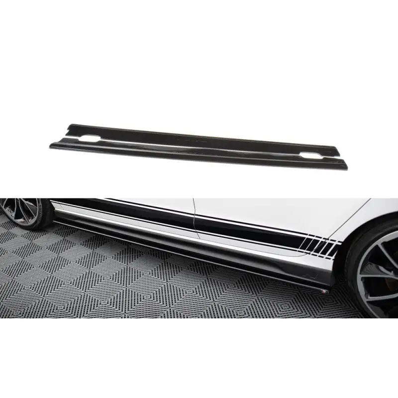 SET DES DIFFUSEUR DES BAS DE CAISSE HYUNDAI I30 MK3 N- MAXTON DESIGN - FINITION NOIR BRILLANT Usine Directe